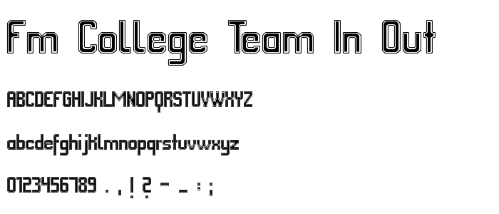 FM College Team in&out font
